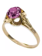 Vintage Stil Ring Amethyst 14 Karat Gelbgold vrc023y